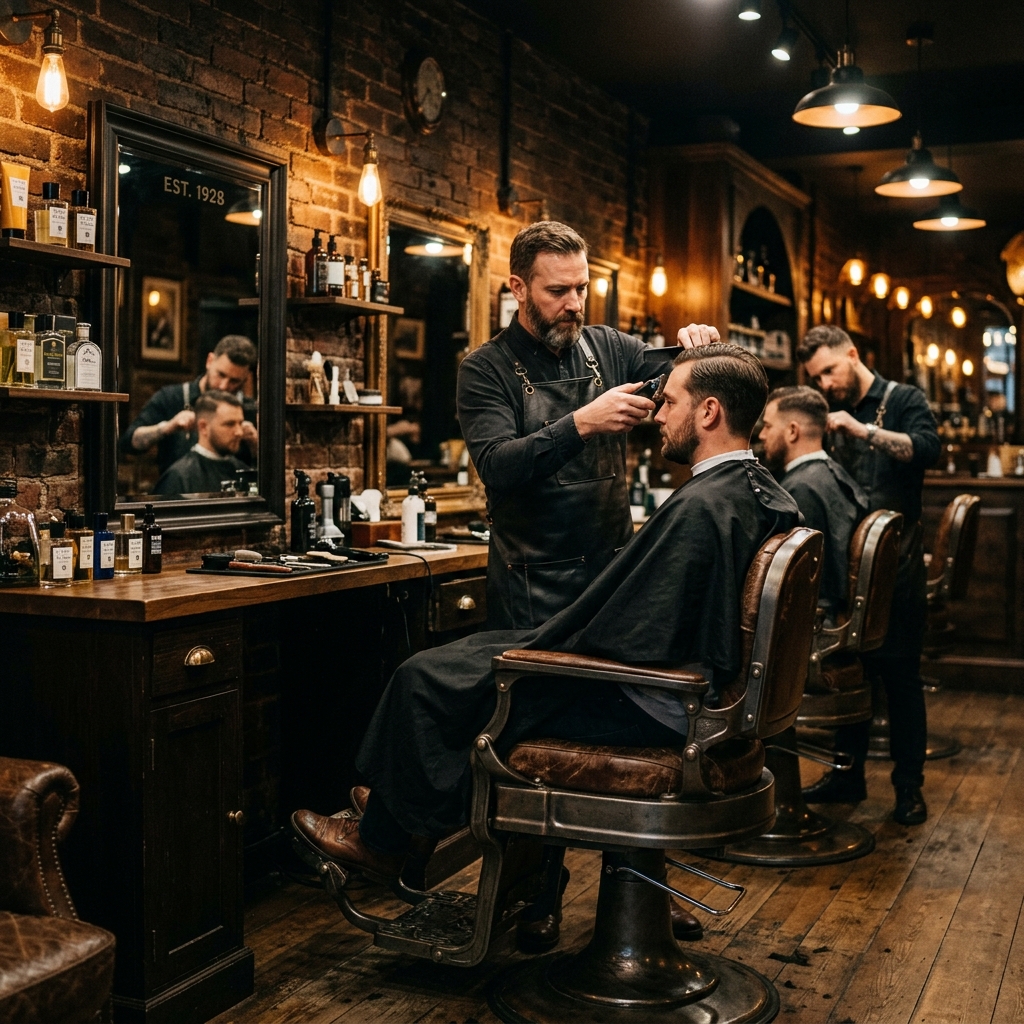 Ambiente premium da Barbearia Doiis'B